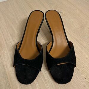 Staud suede Brigitte mule heels